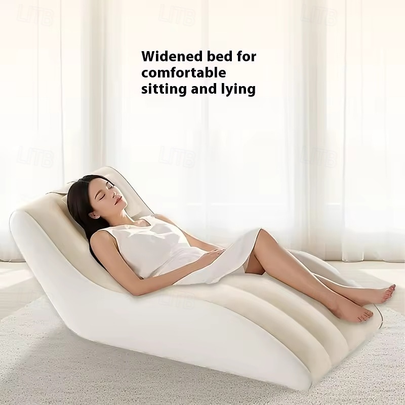 Lazy Inflatable Sofa - Red PVC Flocked Portable Foldable Lounge Chair for Office, Balcony, Camping & Outdoor Travel - Lightweight & Easy to Inflate 188cm*90cm*78cm 2025 - $108.99 –P3