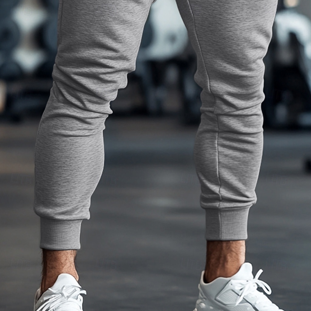 Herren Fleecehose Jogginghose Jogginghose Jogger Hose Kordelzug Einfach Komfort Weich Volle Länge Outdoor Täglich Ausgehen Urlaub Mode Schwarz Rote Dehnbar 2025 - $17.99 –P3