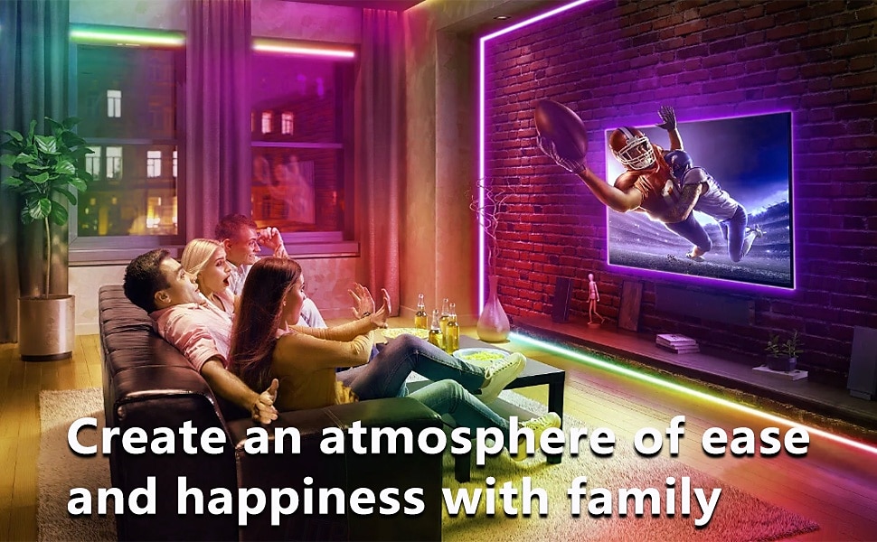 Bande lumineuse LED pour téléviseur, rétroéclairage LED de 5 m, pour téléviseur de 45 à 75 pouces, synchronisation musicale avec fonction Bluetooth - Bande lumineuse RVB à changement de couleur pour de 2025 ? $18.99 –P1
