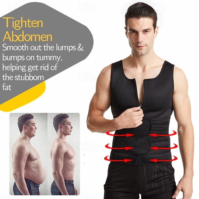 Hombre Fajas Control de barriga Calorías Quemadas por Entrenamiento de gimnasio Ejercicio y Fitness Ropa Deportiva 2025 - $11.49 –P5