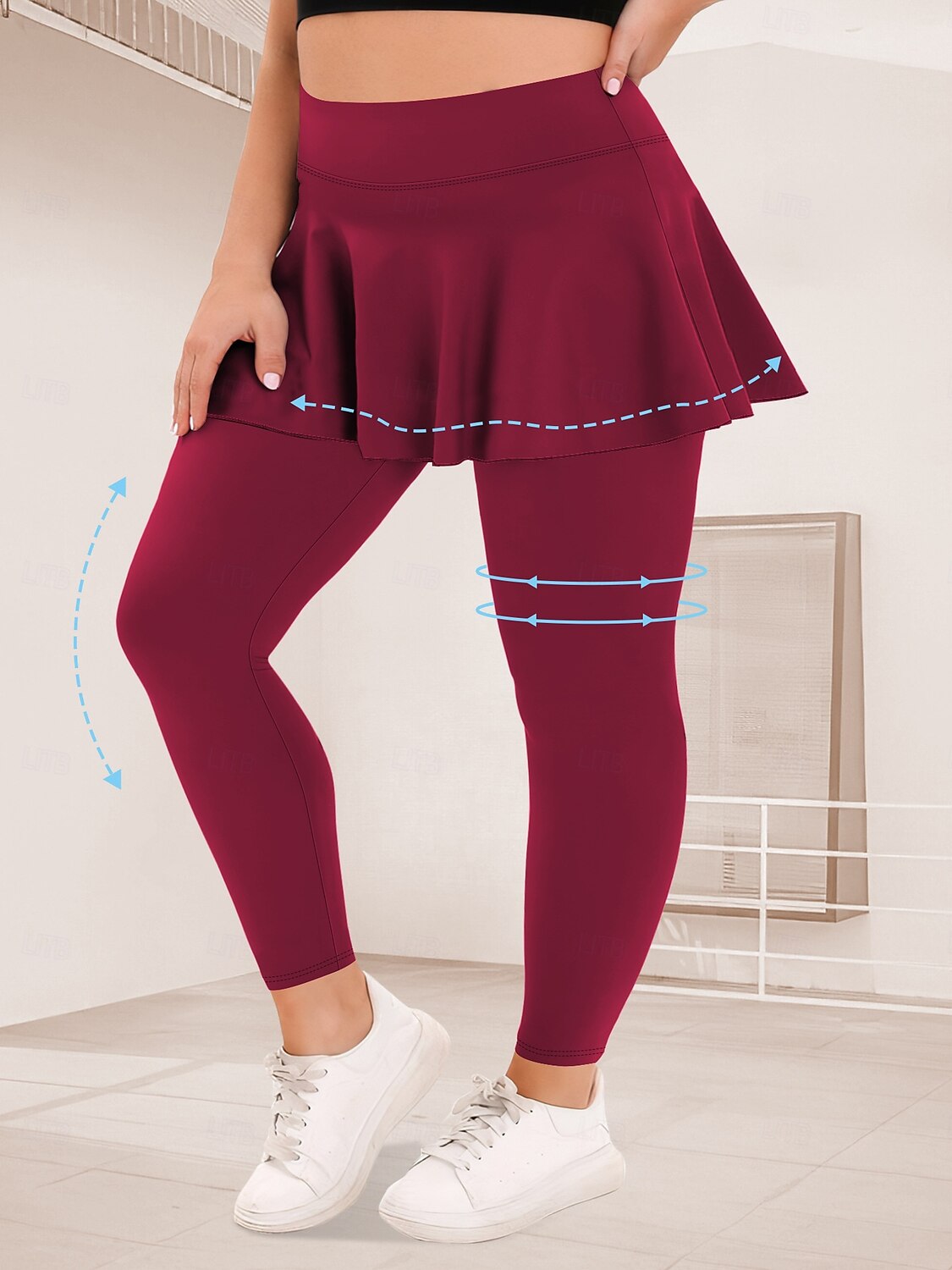 Mujer Tallas Grandes pantalones Polainas Mallas De Deporte Longitud total Cintura Media Plano Bolsillos laterales 2 en 1 Confortable Levantamiento de tope Control de barriga Yoga Casual Diario Gris 2025 - $18.99 –P13