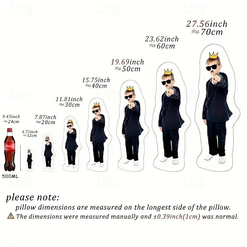 Coussin personnalisé avec photo de Noël coussin visage minime humanoïde amusant cadeau de Noël pour lui et elle poupée mini moi de 2025 ? $13.99 –P3
