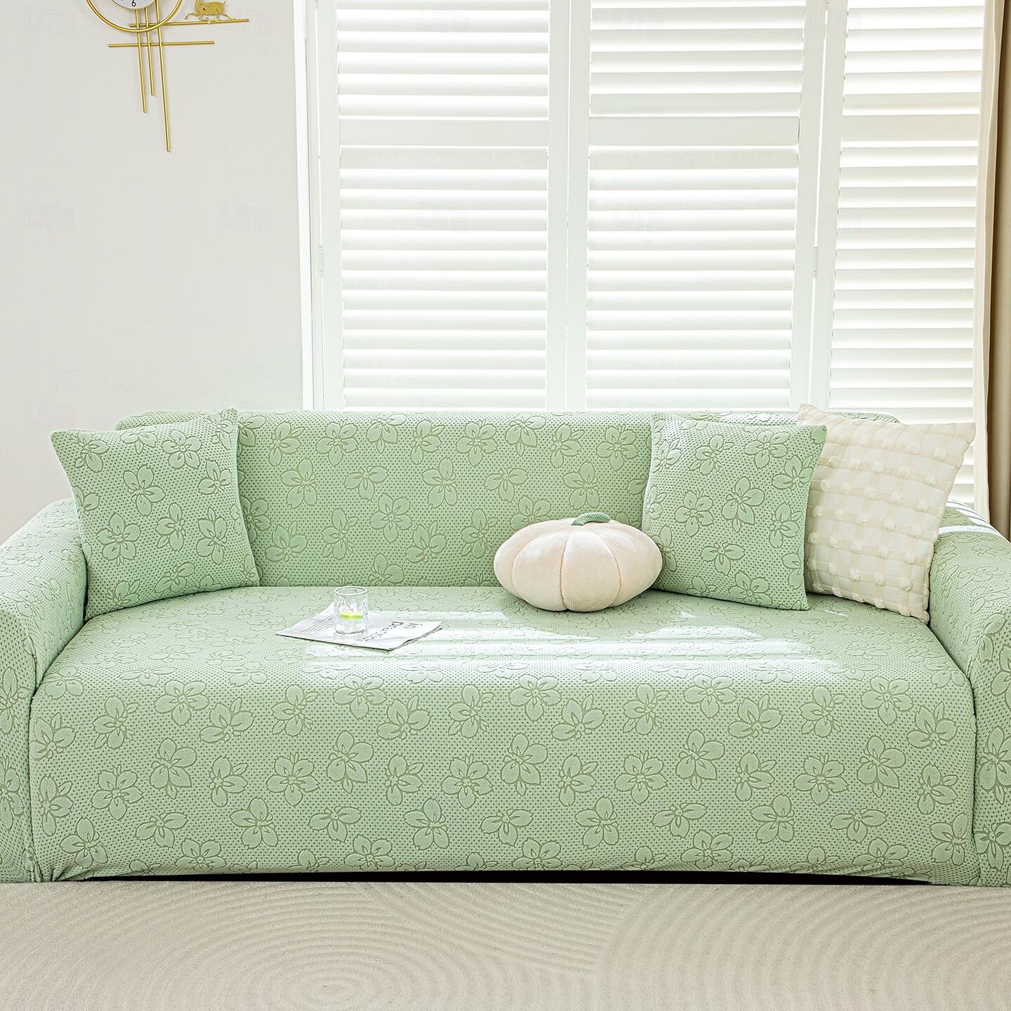 Capas de sofá de chenille para sala de estar, capa elástica de sofá com tudo incluído, jacquard grosso, capas de sofá de canto em forma de L, 1/2/3/4 lugares de 2025 por $72.99 –P7