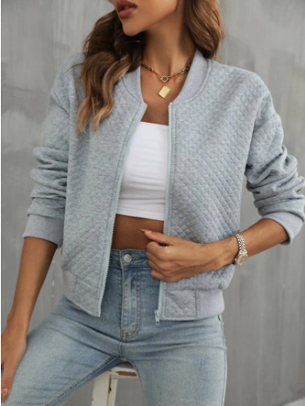 Per donna Giacca Casual Confortevole Traspirante Cerniera completa All'aperto Casual Semplice Casuale Abbigliamento quotidiano Regolare Bavero classico Vestibilità regolare Manica Lunga Capispalla del 2025 a $24.99 –P2