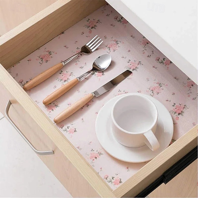 PVC Cabinet Waterproof Buffer Paper Moisture Proof Drawer Liner Shelf Wardrobe Kitchen Shoe Cabinet Mat Non Slip Protective Pad for Home Storage Organization and Decoration 2025 - $6.99 –P7