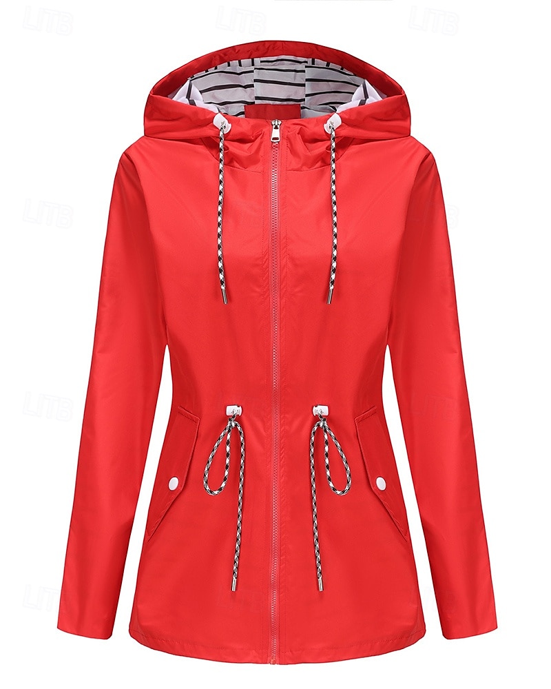 Women's Windbreaker Softshell Jacket Hiking Jacket Outdoor Waterproof Windproof Hiking Outfits Hiking Clothes Spring Autumn / Fall Top Camping / Hiking / Caving Running Black Yellow Pink 2025 - $34.99 –P6