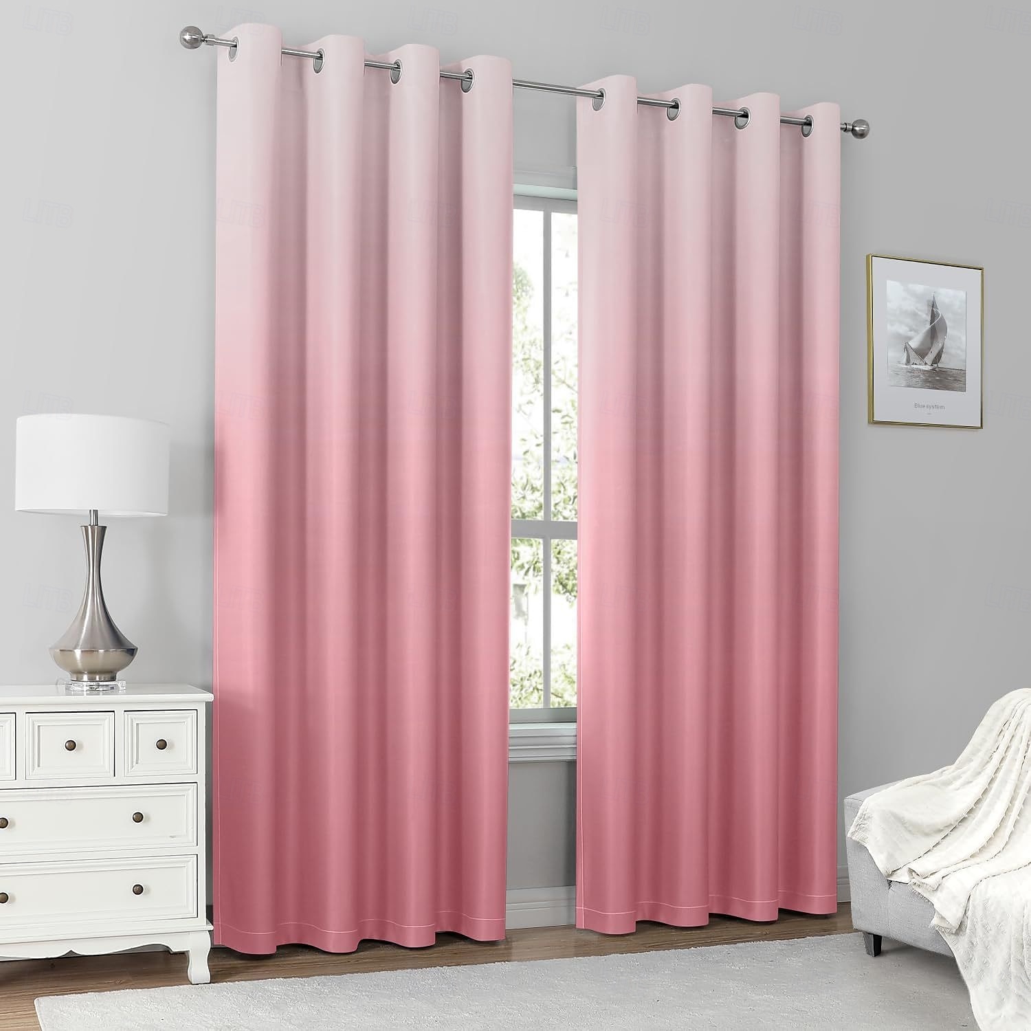Cortinas 2025 nuevas cortinas opacas impresas en 3D con bloqueo total de luz, cortinas recubiertas con diseños gráficos únicos, paneles de ventana modernos para dormitorio o sala de estar 2025 - $87.99 –P1