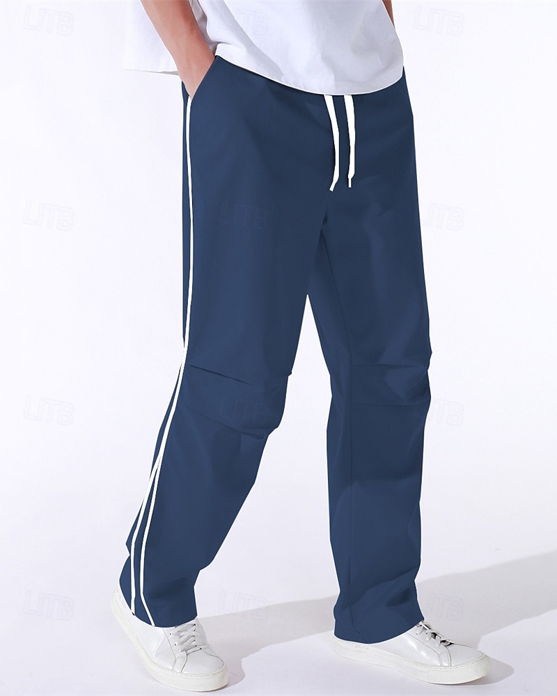 Herren Tech-Hosen Hose Freizeithose Tasche Elastischer Bund Kordelzug Patchwork Komfort Sport im Freien Täglich Mode Lässig Schwarz Armeegrün Mikroelastisch 2025 - $17.99 –P11