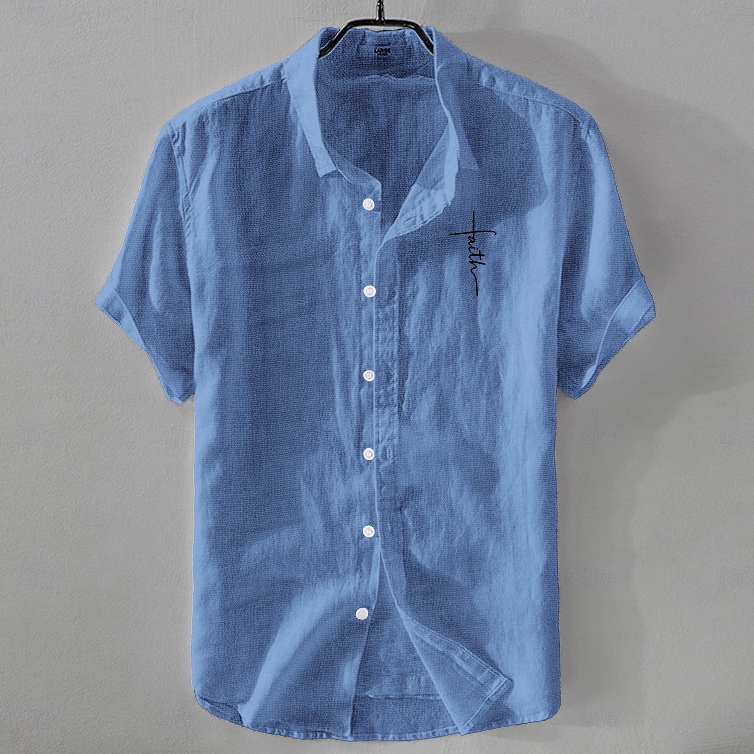 Men's Linen Shirt Casual Shirt Cotton Linen Shirt Button Up Shirt Pattern Vacation Street White Dark Navy Sky Blue Khaki Short Sleeve Lapel Summer Clothing Apparel Button-Down 2025 - $20.99 –P9