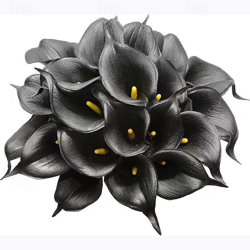 20 svazků umělých stonků lilií, kala a lotosových květů v 18 barvách, realistické umělé květiny na Valentýna, Den matek, svatební kytice, fotografické rekvizity, venkovní a vnitřní dekorace 2026 - $23.99 –P4