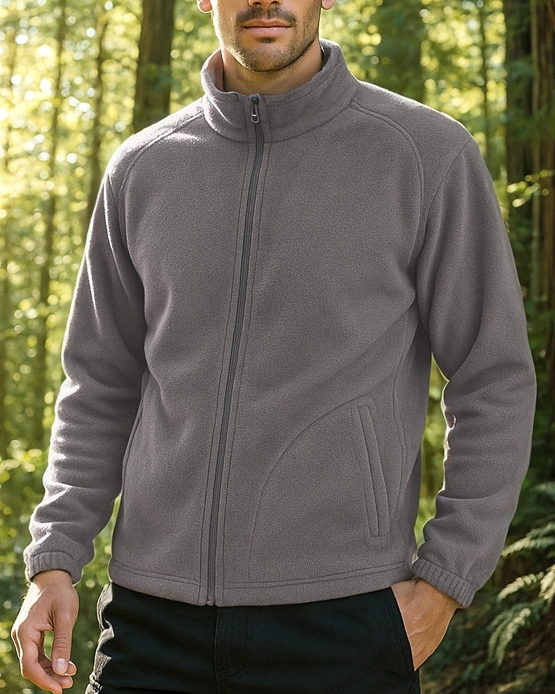 Herren Wanderjacke Wanderfleecejacke Winter Draussen Thermik Oberteil Rot Blau Grün Grau 2025 - $24.99 –P6