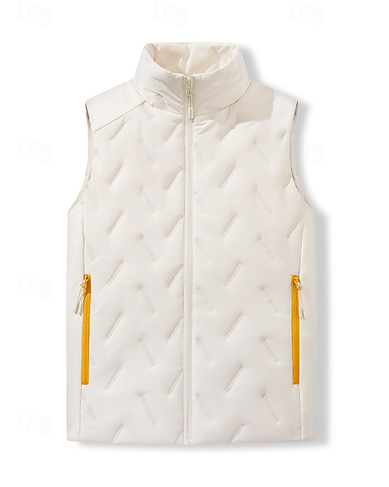 Per uomo Gilet imbottito Gilet termico Senza Maniche Gilet Esterno Calore Termico Inverno Cerniera Tasca Poliestere Nero Bianco Caccia Pesca Arrampicata del 2025 a $42.99 –P4