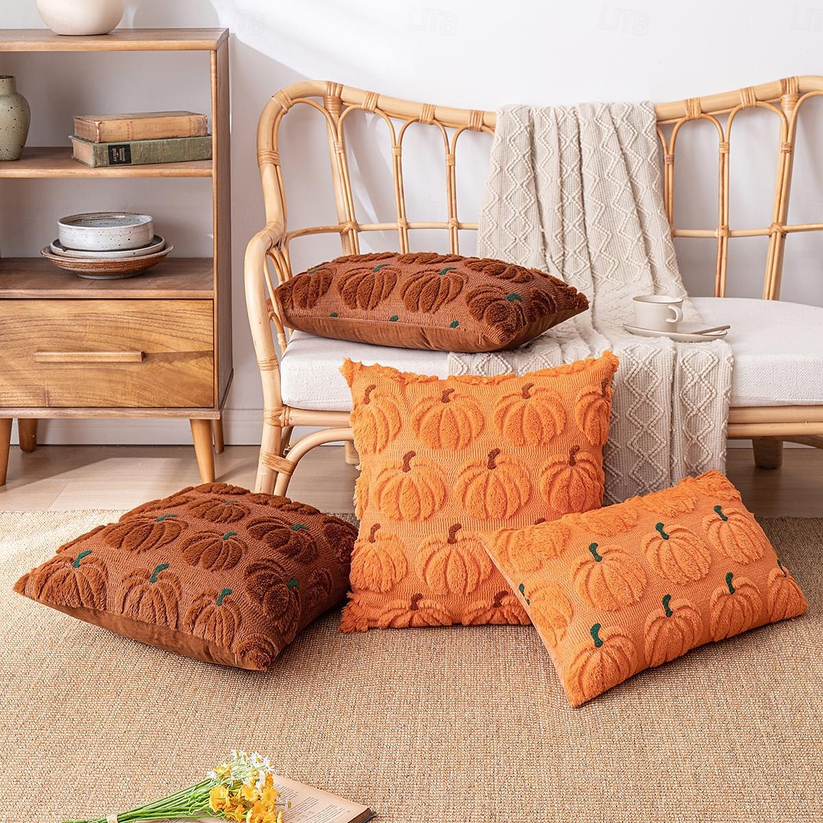 1 pcs Halloween Toss Pillow Cover, Pumpkin Boho Casual Square Zipper Traditional Classic 2025 - $15.99 –P3