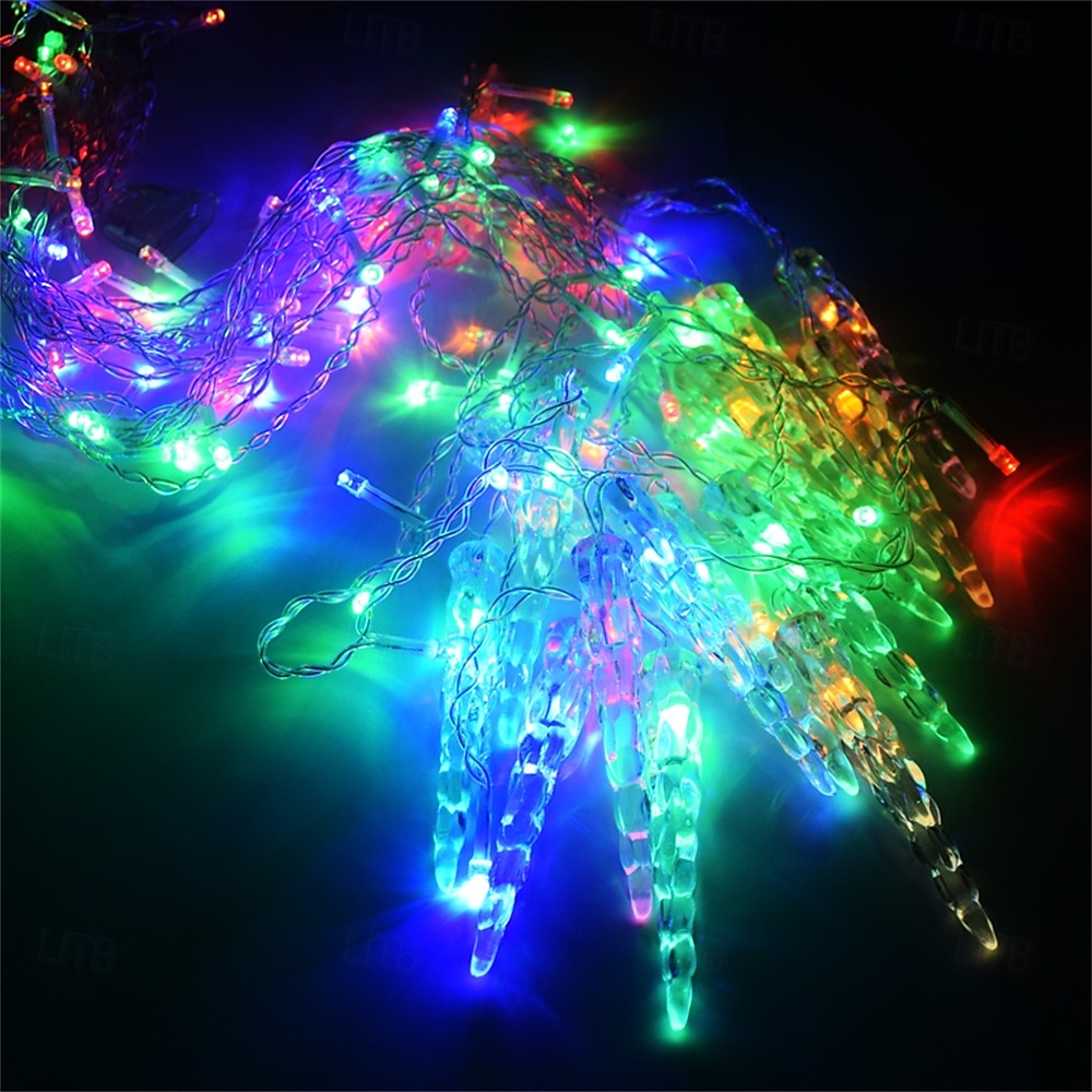 2025年 クリスマスライト LED バタフライ/アイスコーン/ペンタグラム/クリスマスツリー/スノーフレークカーテン つららフェアリー キャンプストリングライト ガーランド 屋外用 家庭用 新年パーティー装飾 1個 コレクション – $19.49 –P7