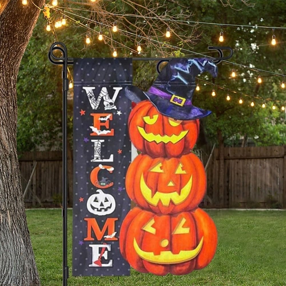 halloween alien hageflagg halloween hagedekorasjon festivaldekorasjon flagg dobbeltsidig tredimensjonal hageflagg 2025 - $10.99 –P4