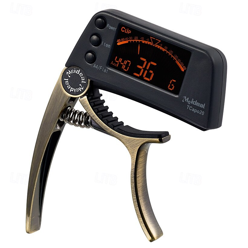 Accordatore per capotasto per chitarra a doppio uso con display LCD, in lega di zinco, 2 in 1, capotasto e accordatore per chitarra acustica elettrica, strumento di regolazione precisa del 2025 a $29.99 –P9