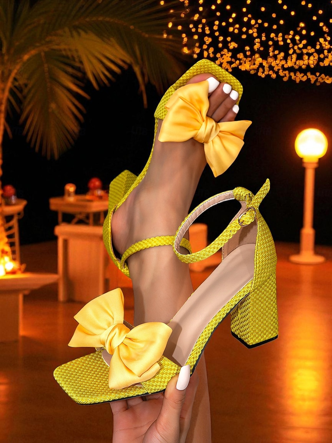 Sandale de damă cu toc bloc din satin bordo și fundă - pantofi eleganti cu vârful deschis pentru petreceri de Crăciun și cocktailuri 2025 - $34.99 –P1