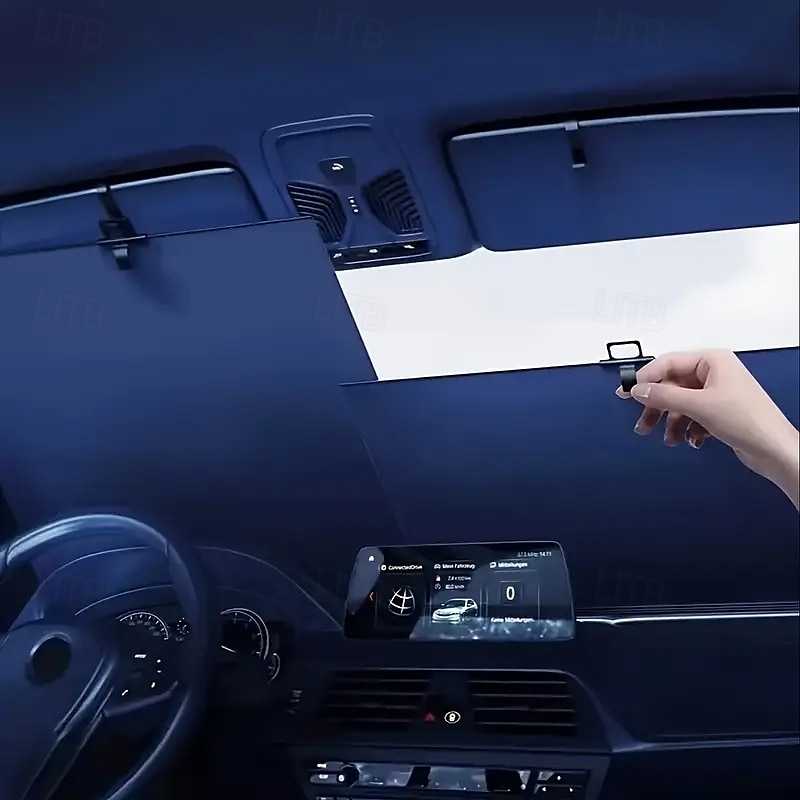 2 parasoles enrollables automáticos para parabrisas de coche, retráctiles, grandes, con ventosas, aptos para todo tipo de vehículos. 2025 - $31.99 –P4