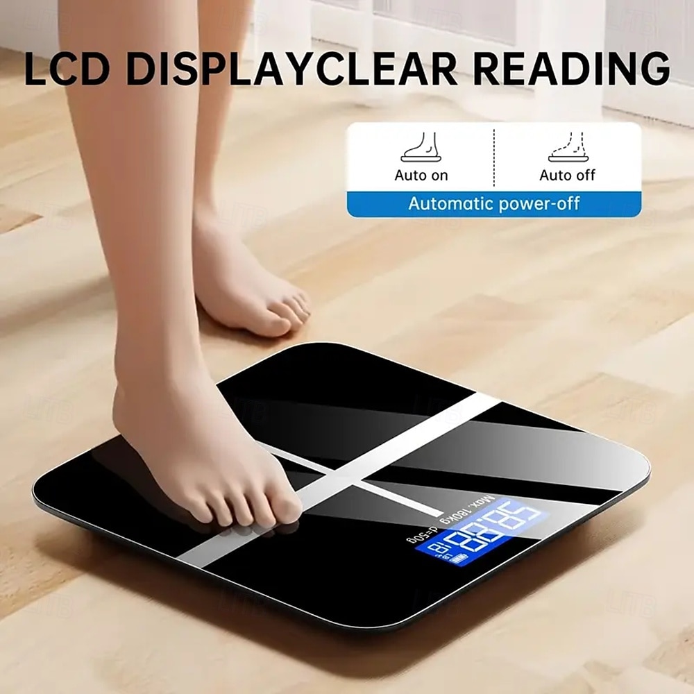 Electronic Scale 396 Pound Digital Bathroom Scale High-precision Scale with LED High-definition Display and Temperature Display (switchable To Kilograms or Pounds) Ultra Wide Platform High-precisi 2025 - $34.99 –P8