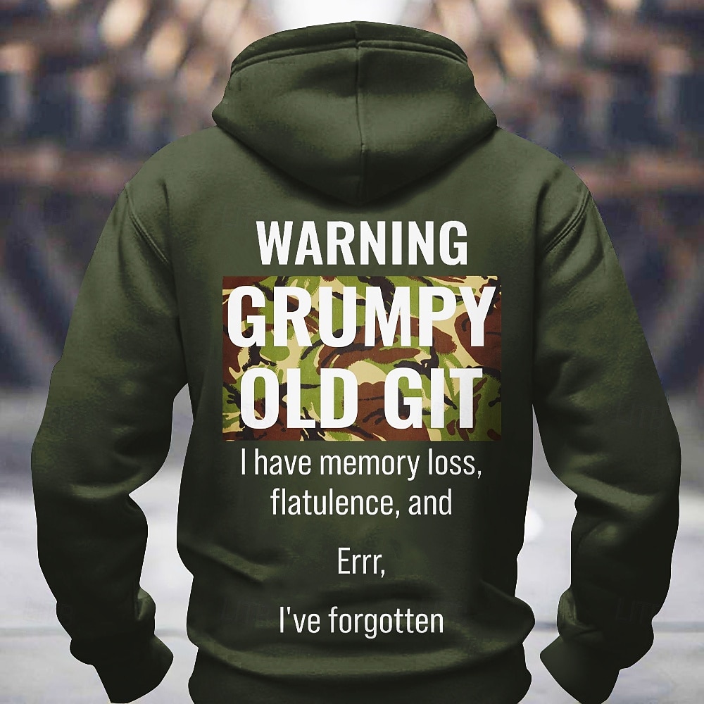 Sudadera con capucha divertida para hombres - Advertencia broma sobre memoria perdida de viejo gruñón gráfico de pulóver 2026 - $28.99 –P2