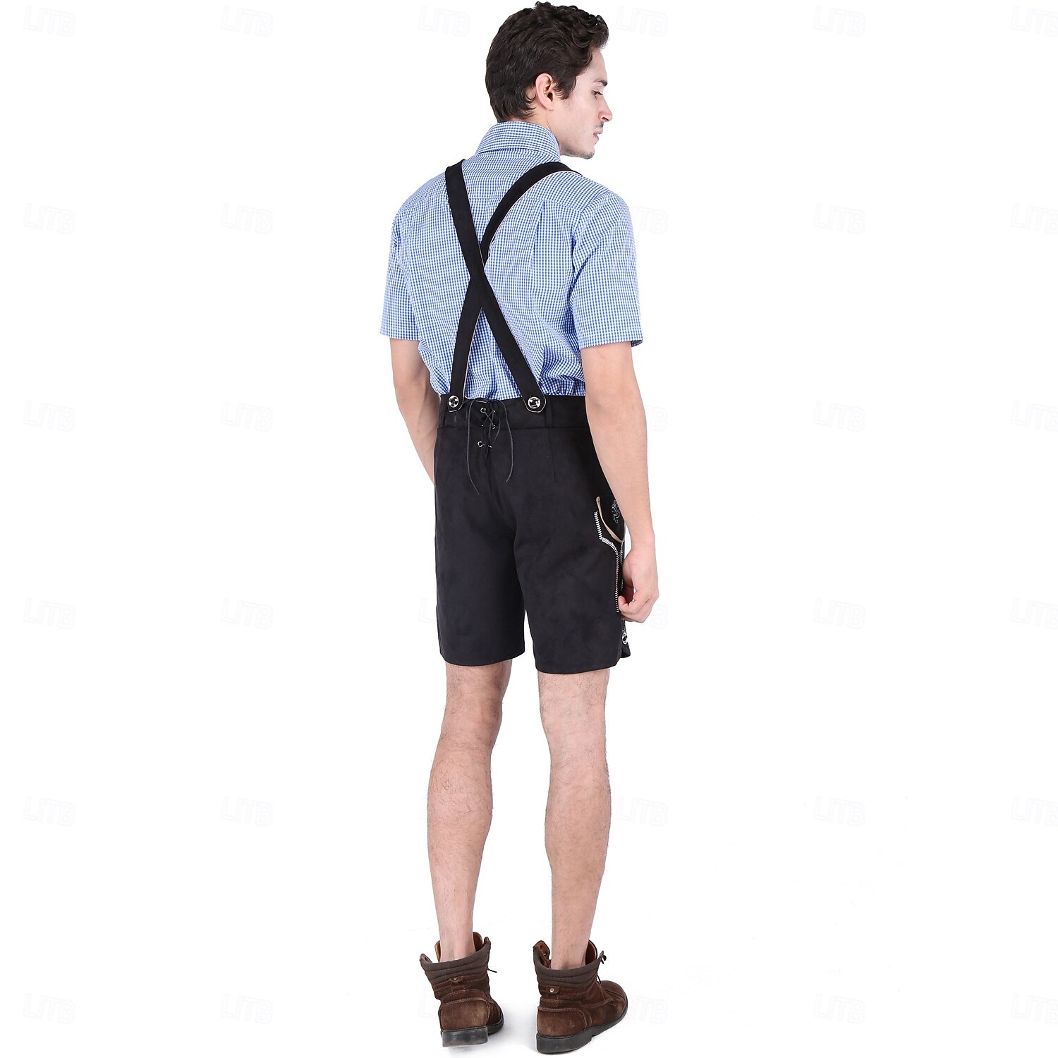 Oktoberfest Lederhosen Koszula alpejski kapelusz bawarski Niemiecki Łąki Męskie Karnawał Impreza Festiwal Piwa Tkanina w stylu tradycyjnym Bluzka Szorty Stroje 2026 - $60.99 –P10