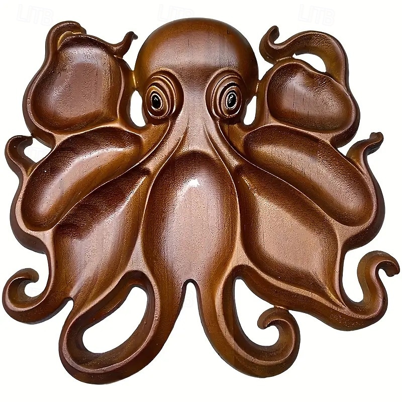 Oktopus-Wurstplatte, Oktopus-Design, Serviertablett aus Holz, neuartige Fleischsorten &Käse-Brotbrett mit Obst-Ozean-Motiven, ideales Geschenk für Meeresfrüchte-Liebhaber 2025 - $32.99 –P9