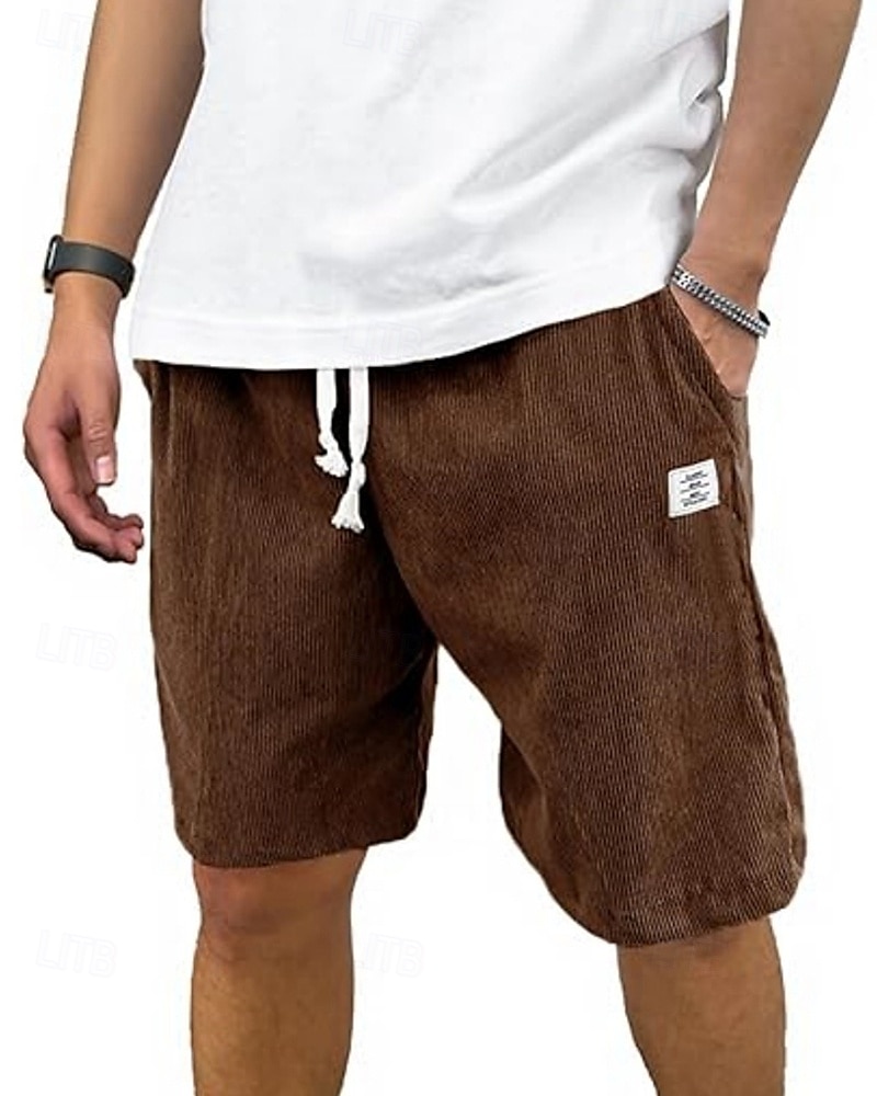 Per uomo Shorts Pantaloncini Estivi Pantaloncini casual Pantaloncini di velluto a coste Tasca Elastico in vita Coulisse Semplice Comodità Traspirante Corto All'aperto Vacanza Canotta sportiva Casual del 2025 a $15.49 –P5