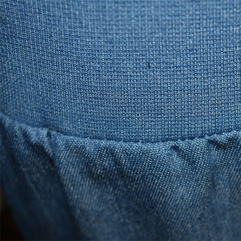 Dame Jeans Bred Bukseben Bukser Mote Gatemote Full lengde Høy Midje عادي Elastisk midje Pusteevne Bekvem Gate Dagligdagstøy Ut på byen Svart Lyseblå Vår Høst Normal 2025 - $17.99 –P7