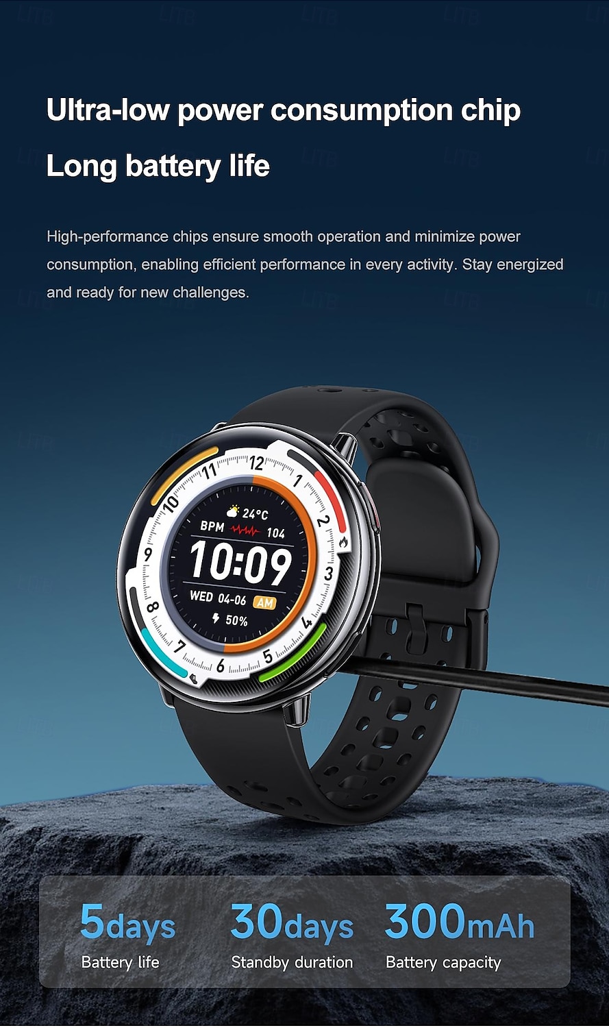 HD21 Montre intelligente 1.43 pouce Smartwatch Montre Connectée Bluetooth Minuterie Rappel d'appel Moniteur de Fréquence Cardiaque Rappel sédentaire Trouver mon Appareil Compatible avec Android iOS de 2025 ? $52.99 –P12