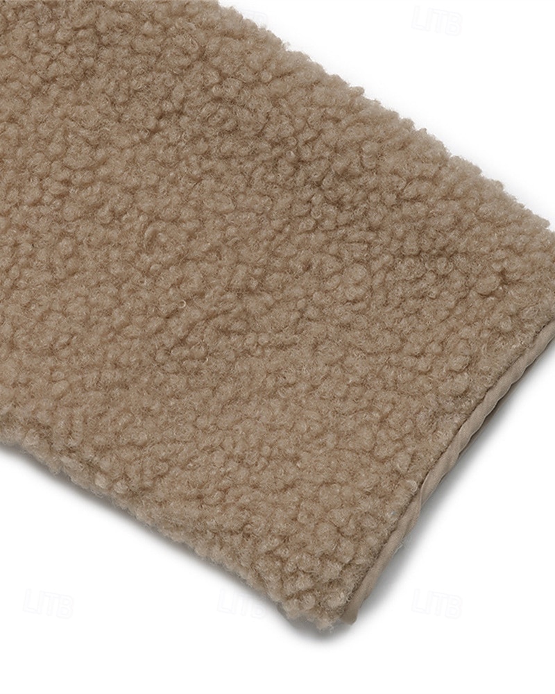 Pentru femei Hanorace Hanorace cu fermoar Bloc Culoare Șic Stradă Casual Sherpa Fleece Manșon Lung Gât Înalt Topuri obișnuite Stradă Concediu Ieșire Quarter Zip Kaki Iarnă 2025 - $31.99 –P8