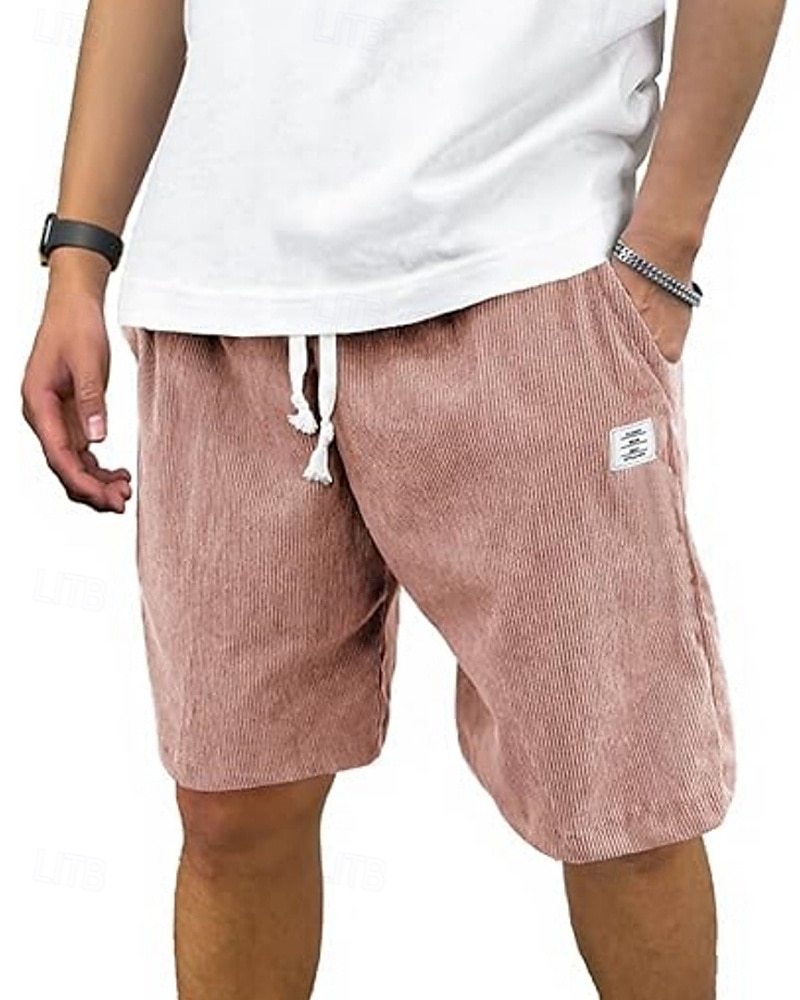 Per uomo Shorts Pantaloncini Estivi Pantaloncini casual Pantaloncini di velluto a coste Tasca Elastico in vita Coulisse Semplice Comodità Traspirante Corto All'aperto Vacanza Canotta sportiva Casual del 2025 a $15.49 –P1