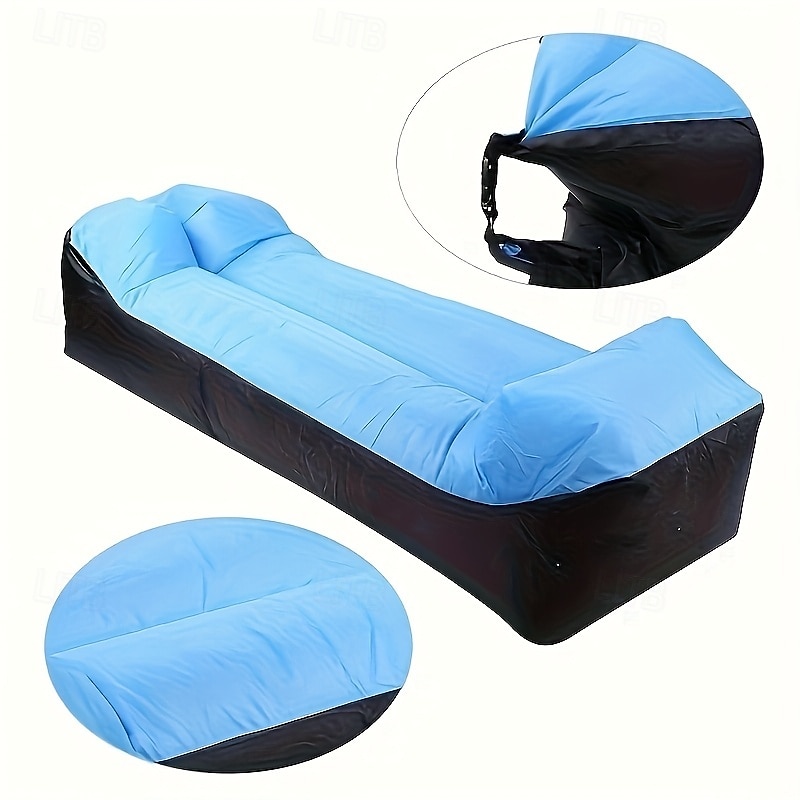 Divano letto gonfiabile pieghevole da esterno con cuscino, confezione da 1 - traspirante e resistente agli strappi &design portatile leggero antiscivolo per campeggio, spiaggia, feste all'aperto - del 2025 a $35.99 –P5
