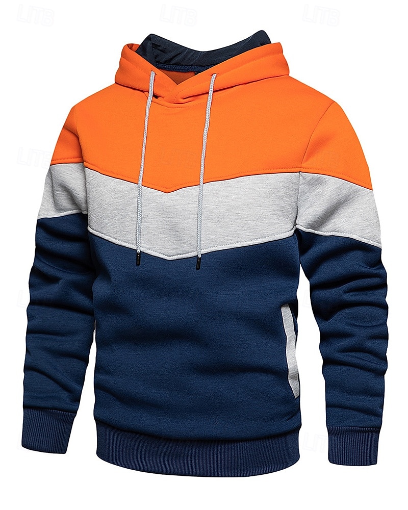 Per uomo Top casual Felpa con cappuccio Felpe Coulisse Tasca Manica Lunga Top Athleisure Autunno Blocco di colori Antivento Escursionismo Allenamento Atletico abbigliamento sportivo Abbigliamento del 2025 a $25.99 –P8
