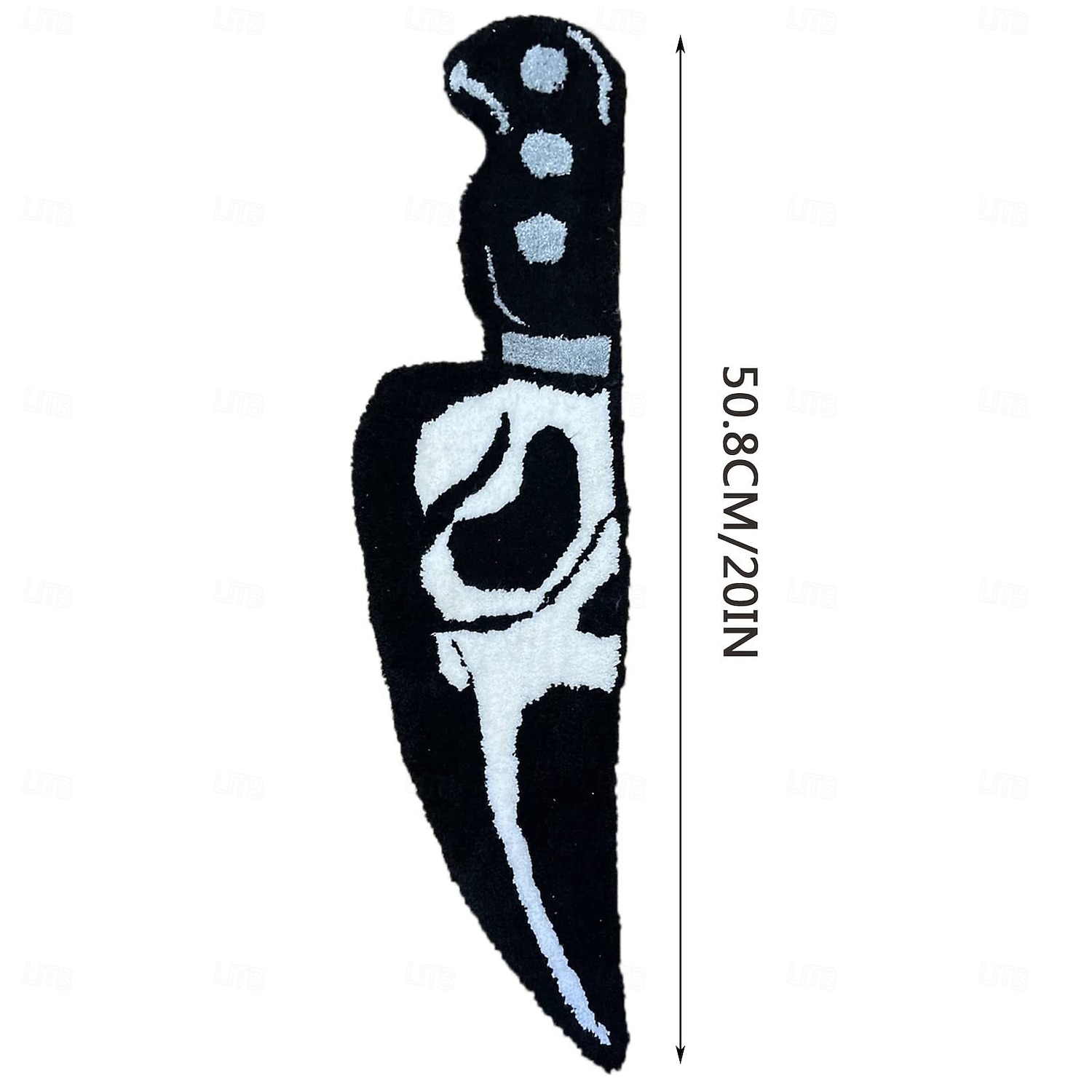Tappeto teschio di Halloween, coltello, orrore, spaventoso, urlo, comodino, resistente all'usura, cashmere, casa, benvenuto, arredamento del 2025 a $12.99 –P4