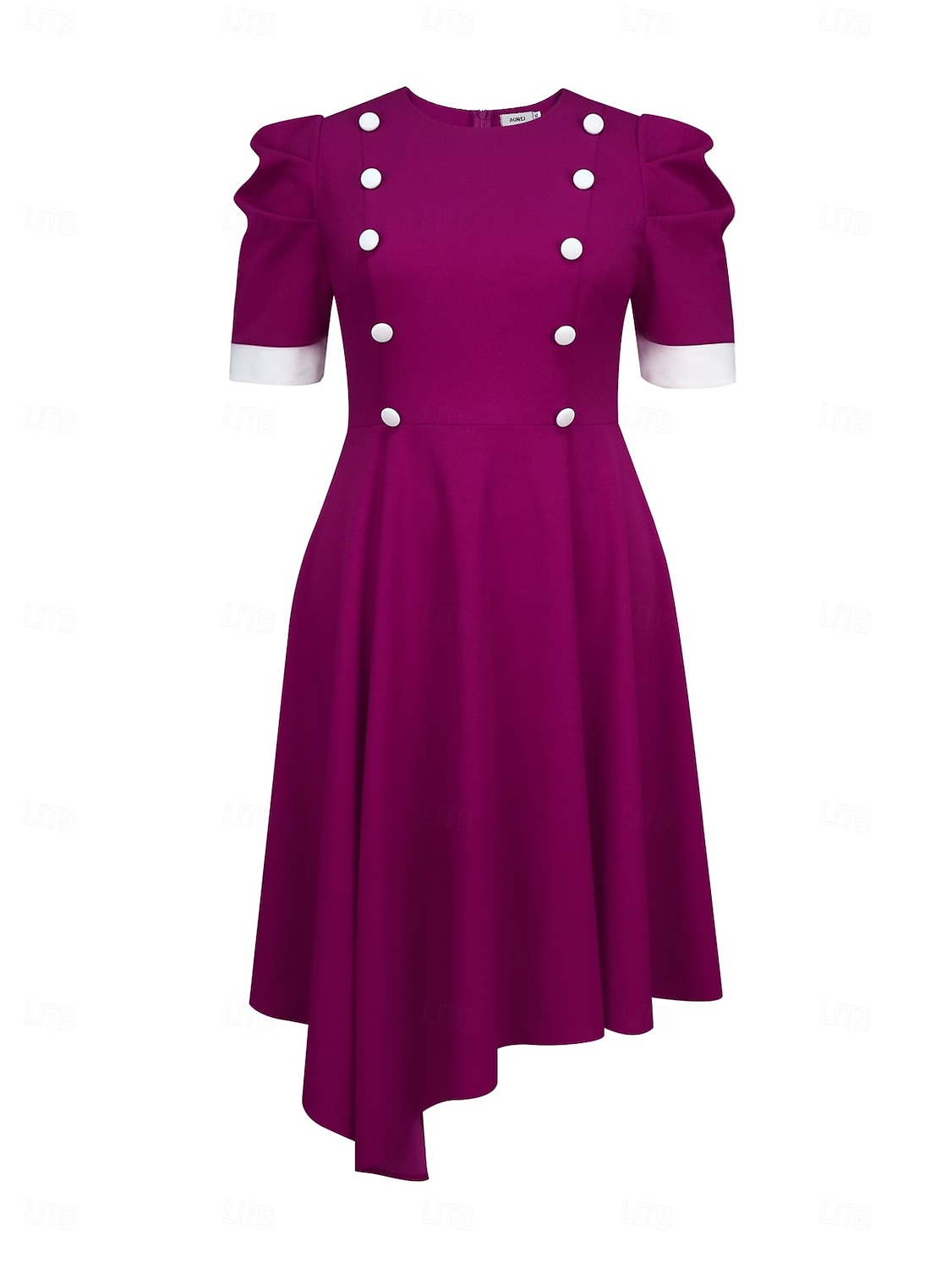 1950s Retro Vintage Midi Swing Dress Flare Dress Plus Size Solid Color Fit & Flare Swing Fancy Dress Women's Vacation Homecoming Party & Evening Adults' Dress Spring & Summer 2026 - $47.99 –P1