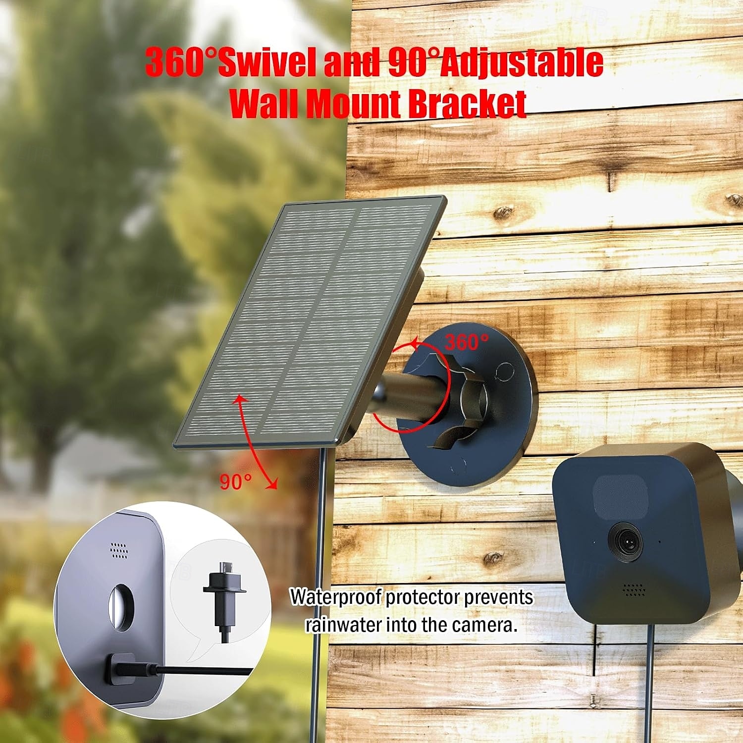2W solární panel pro bezpečnostní kameru, nabíječka solárního panelu kompatibilní s venkovní kamerou Blink (3. generace) &kamery Blink Outdoor 4 (4. generace), solární panel USB pro venkovní kameru 2025 - $43.99 –P4