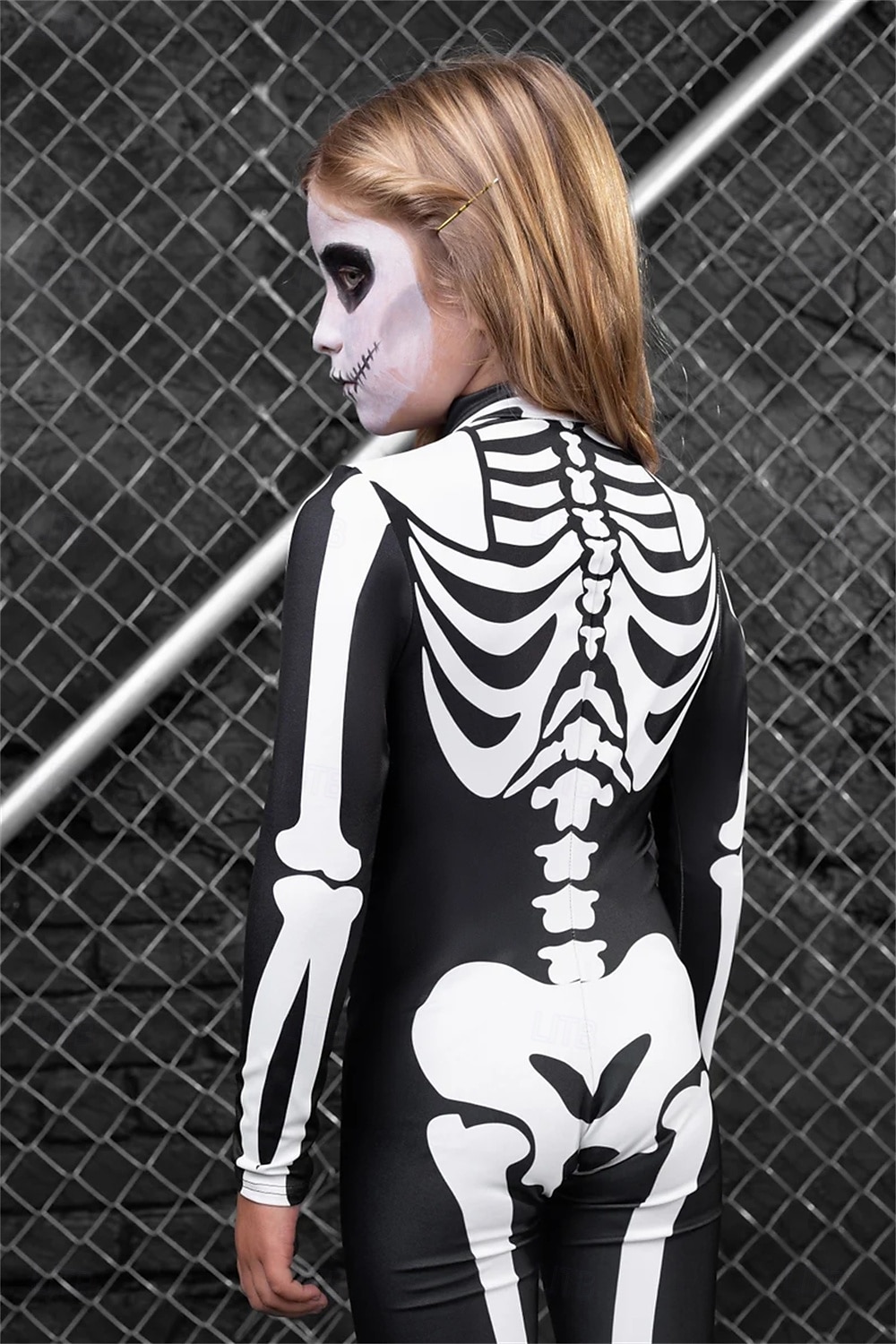 koponya csontváz test halloween csoportos páros jelmezek teljes testes macskaruha ijesztő jelmez férfi női fiú gyermek felnőttek előadás buli klub halloween karnevál halottak napja könnyű 2025 - $29.99 –P3