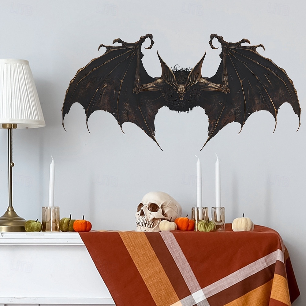 Autocollants muraux chauve-souris effrayants d'Halloween, autocollants chauve-souris 3D autocollants pour chambre à coucher, salon, entrée, décoration murale effrayante d'Halloween pour la maison ou de 2025 ? $6.49 –P4