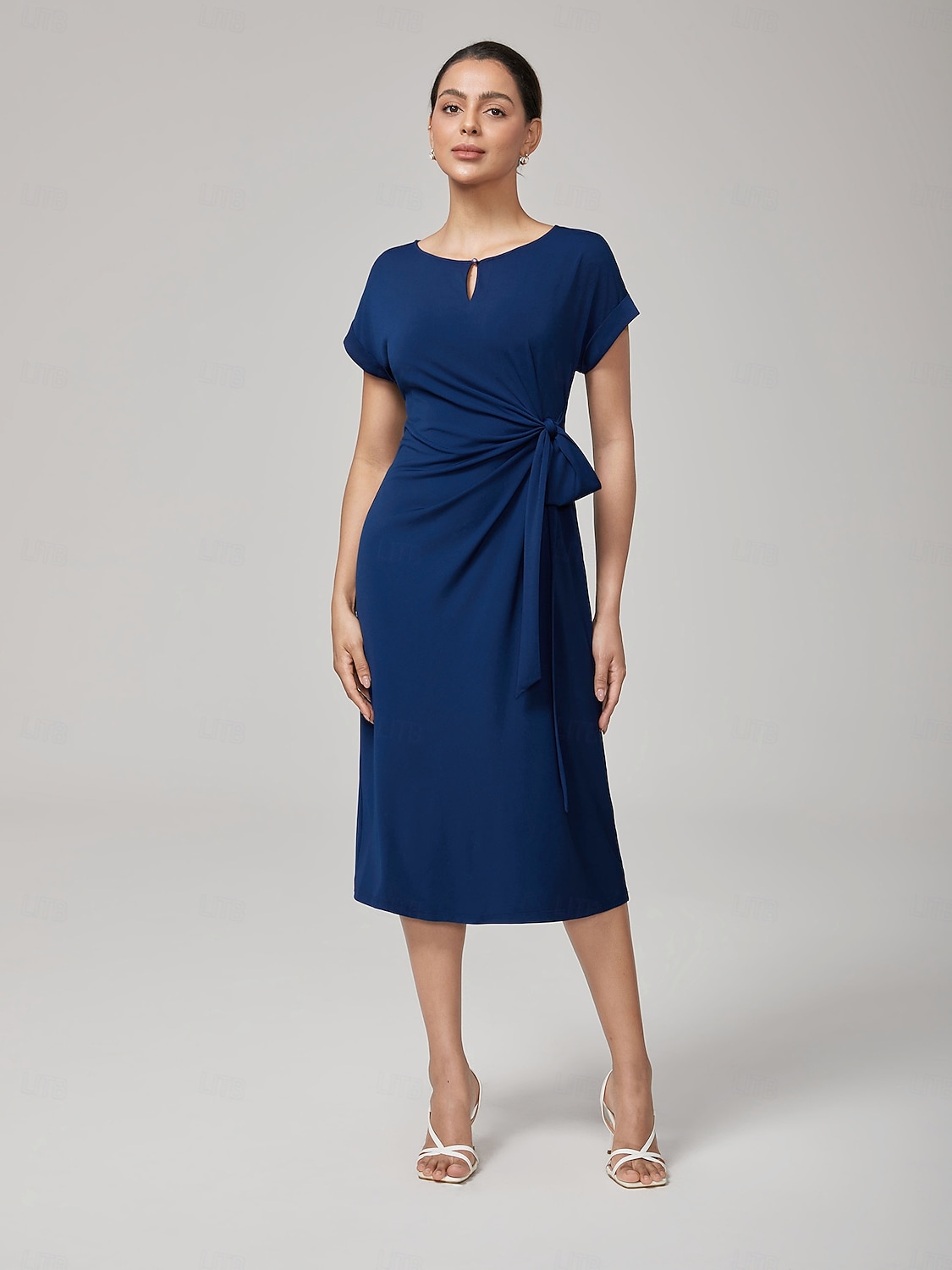 vestido longo elegante com cinto de alta elasticidade de 2025 por $71.99 –P4