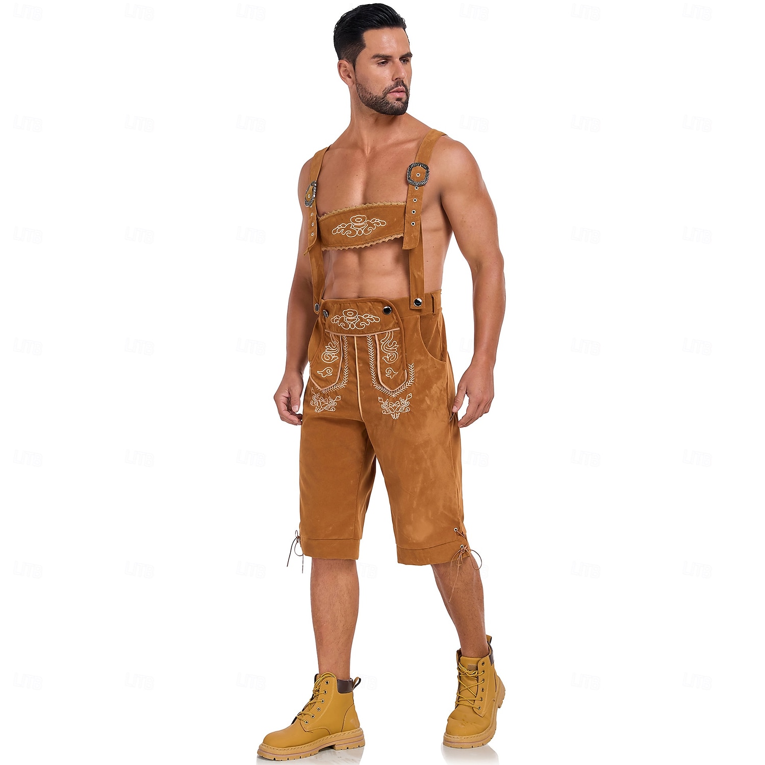 Oktoberfest Lederhosen Camisas Sombrero alpino bávaro Alemán prados Hombre Carnaval Fiesta Festival de Cerveza Paño de estilo tradicional Blusa Pantalones cortos Accesorios 2026 - $66.99 –P8