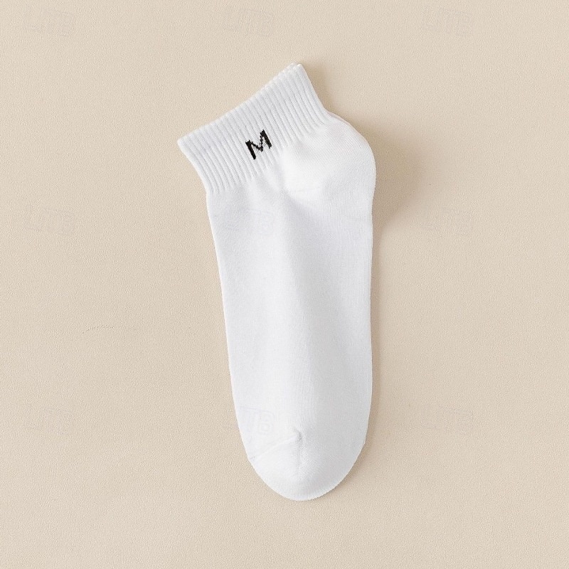 Per uomo 10 coppie Pacchi Multipli Calzini Calzini da Corsa Calzini Casual Nero+Bianco+Grigio Nero Colore Lettera Vacanza Sport & Outdoor Quotidiano Base Medio Primavera Autunno Moda Casual del 2025 a $6.99 –P8