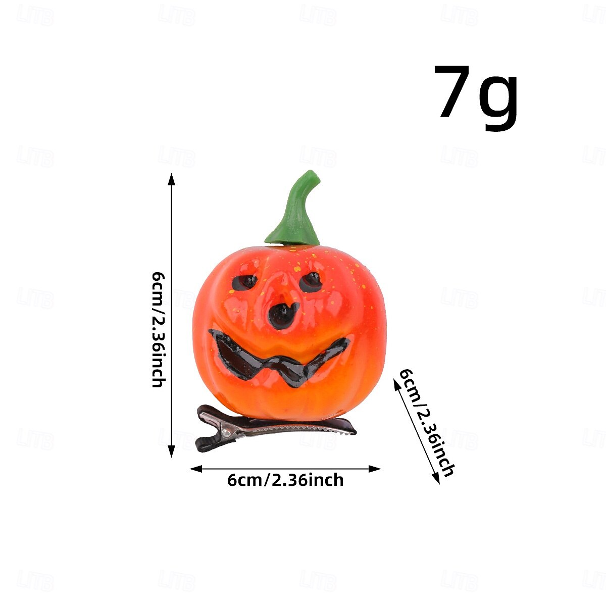 קליפס לשיער דלעת ליל כל הקדושים, כיסוי ראש דלעת מחייכת יצירתי, קליפס צד חמוד למסיבה ותחפושת 2025 - $5.99 –P6