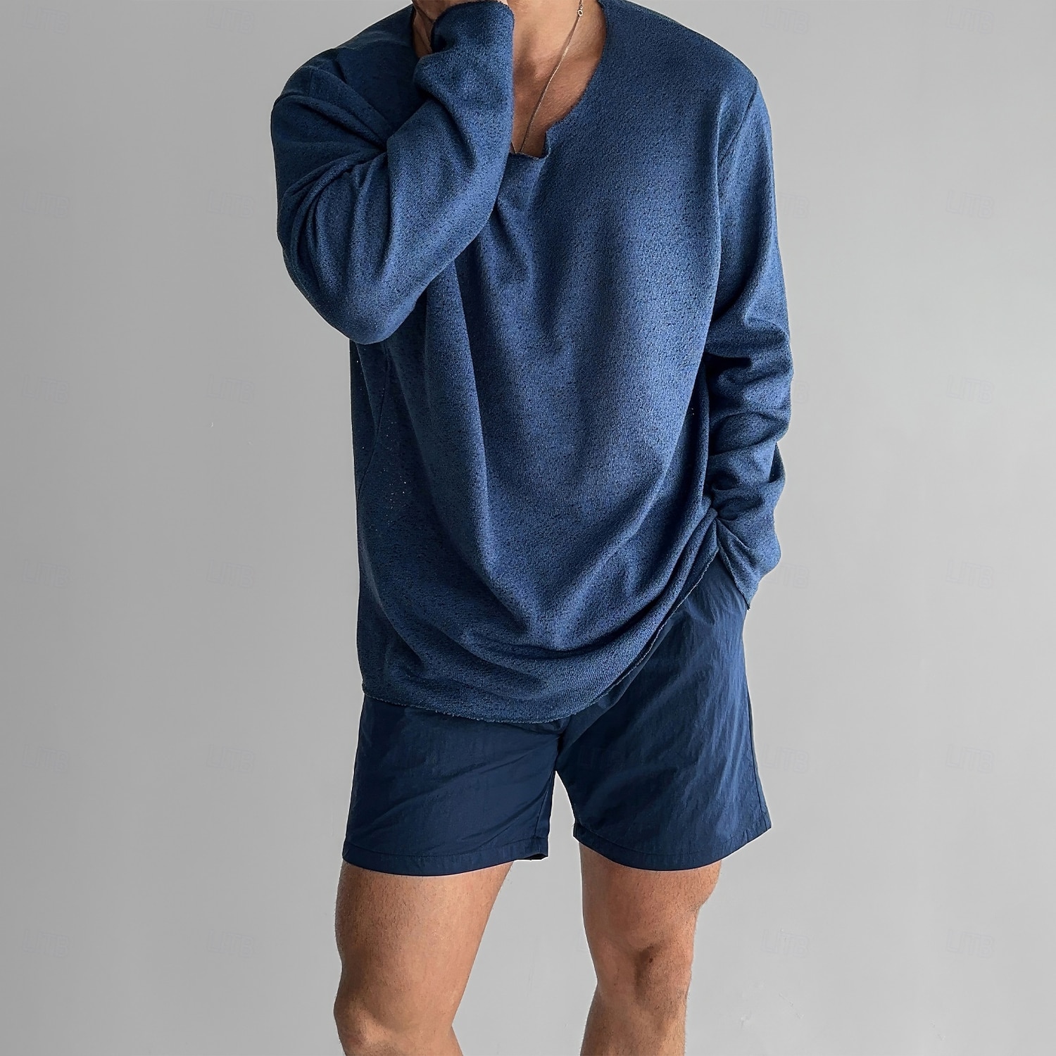 Homme T-shirt Chemise à Manches Longues manche longue Col ras du cou Été Toutes saisons Couleur Unie Quotidien Occasionnel street style Oversize Ample Occasionnel Extérieur Rue Blanche T-shirt haut de 2026 ? $20.99 –P6