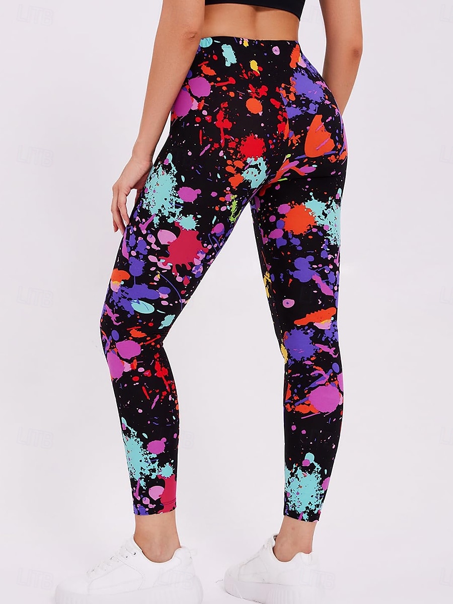 Femmes Leggings Vacances ancien Mode Longueur complète Taille haute Graphique Dégradé Géométrie Impression Doux Respirant Élastique Vacances Occasionnel Quotidien Bleu œuf de mer Noir Rouge Violet de 2025 ? $19.99 –P2