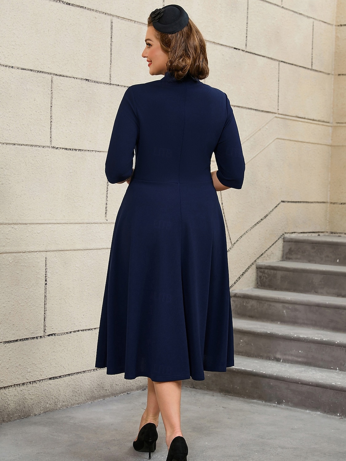 Retro Vintage 1950s Rockabilly Midi A Line Dress Flare Dress Plus Size A-Line Women's Vacation Homecoming Party & Evening Adults Dress Spring & Summer 2025 - $41.99 –P7