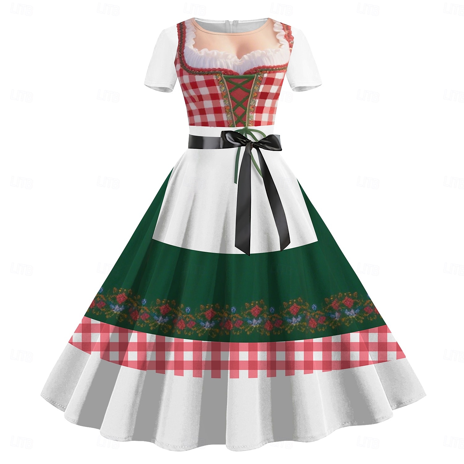 Vestidos bávaro Munich Alemán alpino Gráfico para Mujer Adulto Impresión 3D  para Carnaval Cerveza Oktoberfest Fiesta 2026 - $30.99 –P1