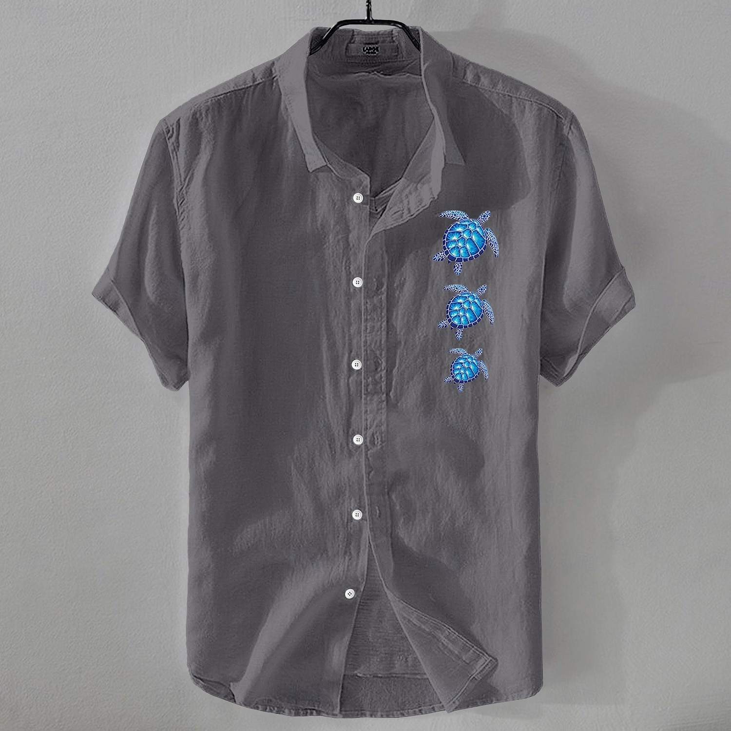 Per uomo Camicia Camicia di lino Camicia Estiva Camicia da Spiaggia Camicia con Bottoni Tartaruga Vacanza Ferie Nero Bianco Rosa Blu Manica Corta Collo ripiegato Estate Abbigliamento del 2025 a $21.99 –P8