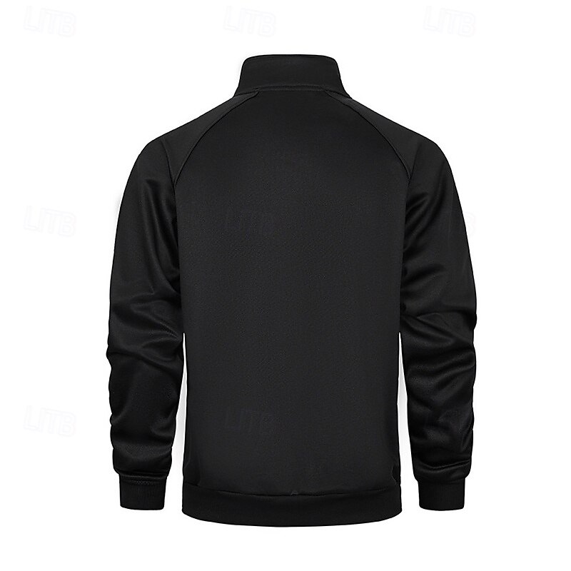 Per uomo Giacca in Pile Giacca Casual Vacanza Quotidiano Traspirabilità Tasca Primavera Autunno Semplice Moda Classico Collo alla coreana Regolare Nero Cachi Verde militare Grigio Giacca del 2025 a $29.99 –P5