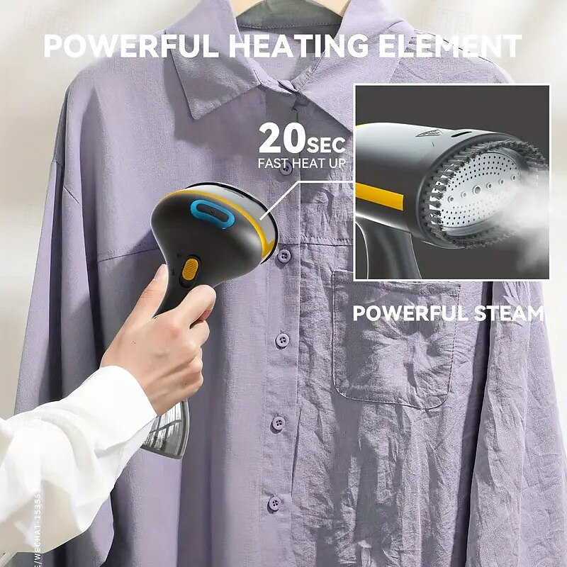 2025年 衣類用のポータブルハンドヘルドスチームアイロン - 素早く加熱し、繊維のしわを取り除きます。旅行や家庭での使用に最適です。  コレクション – $38.99 –P6