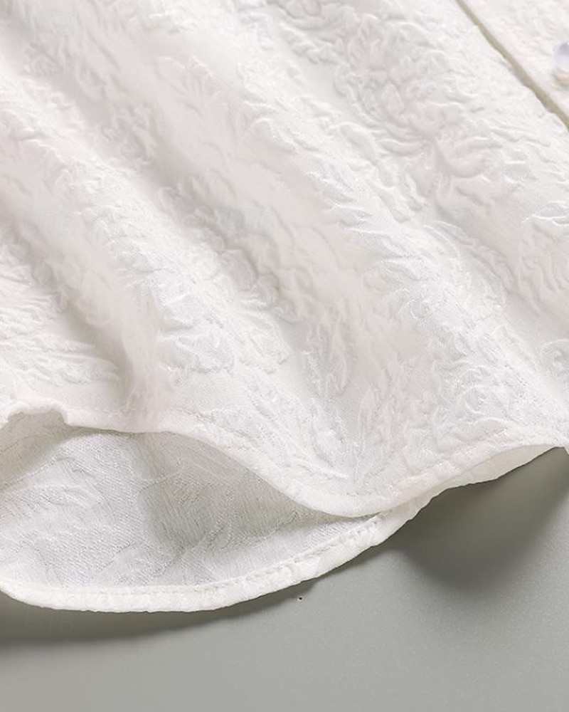 Női Ing Blúz Sima Modern Alkalmi Hosszú ujj Állógallér Normál felsők Napi Szabadság Gombok Fehér Ősz 2025 - $31.99 –P9